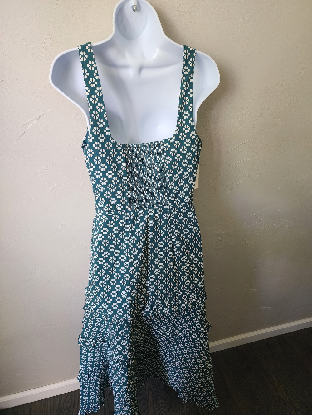 Anthropologie Blythe Square-Neck Tiered Dress Size Small NWT - Picture 7 of 9